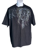 SEDONA ARIZONA WOLF &amp; DREAMCATCHER Short Sleeve T-Shirt Black XL - $10.68