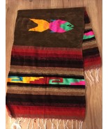 Southwest Fish Fringe Hem Aztec Style Runner Wall Hanging Table Scarf 58... - £36.07 GBP