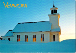 Postcard Vermont East Albany Church Winter in Vermont Photo 6 x 4&quot; - £3.93 GBP