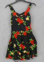 Royal Hawaiian Creations Dress SZ M Floral Adjustabl Straps Stretch Shir... - £23.90 GBP