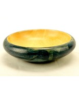Small Wooden Bowl, Natural Interior, Blue Paint Outer, Trinket Tray, Can... - €12,70 EUR