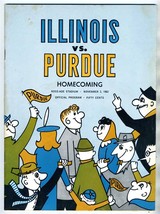 University of Illinois Illini v Purdue Boilermakers Program 1962 Dick Butkus - £98.69 GBP