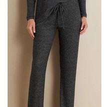 Soft Surroundings Softy Pull-On Ribbed Lounge Pants Black Small - $20.00