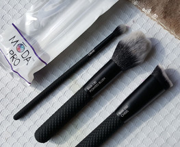 Moda Pro 3 Piece Professional Brush Set/Kit, Blush, Eyeshadow, Contour-B... - $15.74