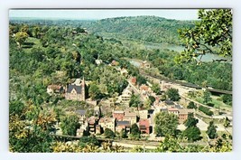 Aerial View Downtown Harpers Ferry West Virginia WV Chrome Postcard C18 - $2.63