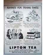 Lipton Tea Rhymes For Trying Times Print Magazine Advertisement 1931 - $6.83 CAD