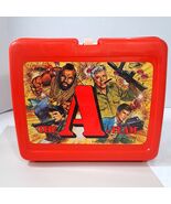 Vintage The A-TEAM Plastic Red Lunch Box 1983 Thermos Brand ateam Mr. T ... - €24,85 EUR