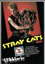 The Stray Cats Brian Setzer 1985 D&#39;Addario Guitar Strings 5 x 7 ad print - £3.38 GBP