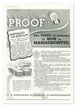 Print Ad Massachusetts Development &amp; Industrial Commission 1937 Advertisement - £9.71 GBP