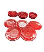 FIESTA set of 13 bowls Saucers Plates Fiestaware Scarlet Red Set Free Sh... - £33.73 GBP