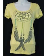 Nollie The Basic Tee Yellow Short Sleeve Tee Feather Dream Catcher Size ... - $13.09 CAD