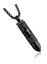 Iflytree Stainless Steel Bullet Pendant Necklace for Men in - £38.23 GBP