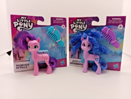 Lot of 2 My Little Pony Princess Petals &amp; Izzy Moonbow with combs Hasbro - £12.63 GBP