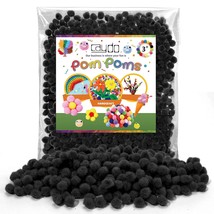 500 Pieces 1Cm Black Pom Poms, Mini Craft Pom Poms Balls For Kids Diy Art Creati - £12.53 GBP