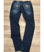 Miss Me Jeans Girls Skinny Rhinestone Dark/Medium Wash Size 16 (25x32) - £36.18 GBP