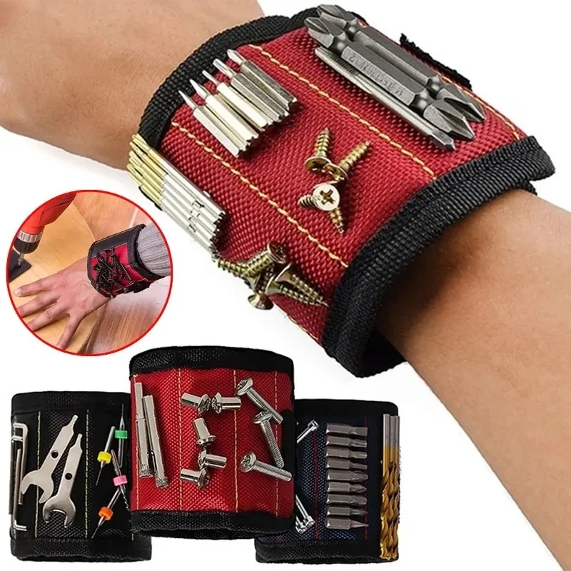 Strong Magnetic Wrist Portable Tool Bag Magnet Electrician Wrist Tool Belt Screw - £50.73 GBP