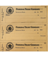 1920 Federal Trust Checks Lot of 3 City Hotel Waterville Maine 661-663 F... - $549.97 MXN