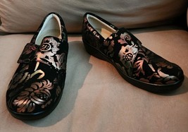 Alegria Lauryn Leather Metallic Floral Comfort Clogs LAU-557 Womens 36 U... - $35.00