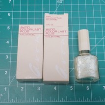 Lot of 2 Vintage NOS Avon Color Last Plus Silver Frost Nail Enamel - $21.66