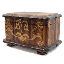 NEW Antique Rustic Wood Finished Resin Large Handmade Cigar/Jewelry/Treasure Box - £71.31 GBP