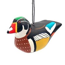 Wood Duck Bird Fair Trade Nicaragua Balsa Handcrafted Wooden Ornament - £12.43 GBP