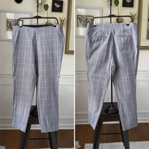A New Day Glenn Plaid Grey Side Zip Taper Pants 14 - $18.00