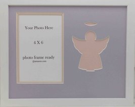 Wall Mount Religious Christian Childrens Girl Photo Frame 8x10 Pink Angel Holds  - £20.70 GBP