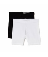 Wonder Nation Girls Bike Shorts 2 Pair Size LARGE (10-12) Solid Black &amp; ... - $330.90 MXN