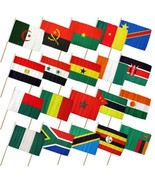 Moon Set of 20 Africa African Countries 4&#39;&#39;x6&#39;&#39; Desk Table Stick Flag (N... - $29.88