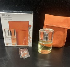 Clinique Happy Perfume Spray .5 oz, NEW  w/Bonus Wristlet w/mini Clinique - £20.12 GBP