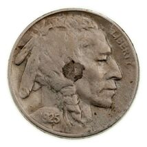 1925-D 5C Buffalo Nickel in Very Fine VF Condition, Nice Detail for Grade - $74.24