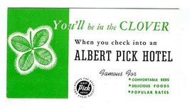 Albert Pick Hotels Blotter MINT Four Leaf  Clover  - $13.86