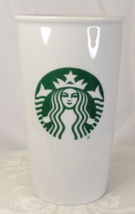 Starbucks Classic Green/White Mermaid Logo Ceramic Tumbler 12oz New - $19.37