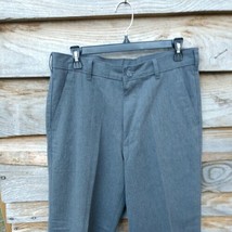 George Men&#39;s Gray Flat Front Dress Pants Cotton/Polyester Size 32/30 Excellent  - £17.15 GBP