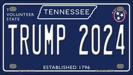 Trump 2024 Tennessee Blue Novelty Mini Metal License Plate - £11.76 GBP