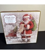 Pottery Barn Nostalgic Santa Christmas Salad Plates Set of 4 NIB 2000s - €113,69 EUR
