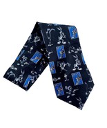 Looney Tunes Stamp Collection Necktie Bugs Bunny Taz Vintage 1997 Black ... - $212.31 MXN