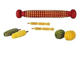 Acupressure Wooden Foot Roller Massager Pointed Acupressure Kit Color May Vary - £19.46 GBP