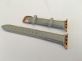 Fits 38 40 41 Apple Watch Band 18mm Women&#39;s Diamond Silver Watch Band - £28.13 GBP