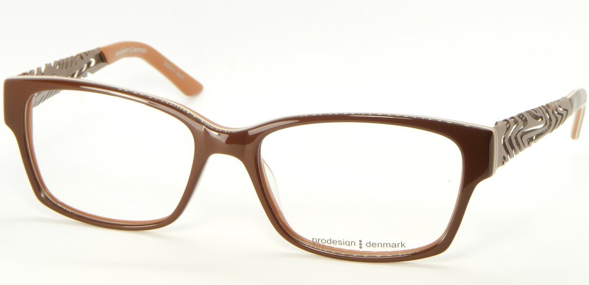 Neuf Prodesign denmark 4681 5022 Brillant Marron Lunettes Monture 54-17-... - $105.69