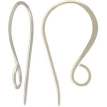 Sterling Silver Simple Flat Ear Wire 24x13mm - $19.60 CAD