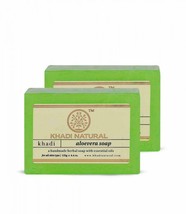 Lot of 2 Khadi Natural Herbal Aloevera Soaps Ayurvedic Skin Face Body Care AUD - £18.80 GBP