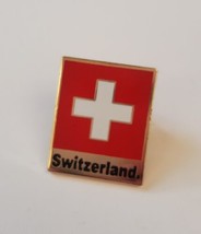 Swiss Switzerland White Cross on Red Flag Collectible Souvenir Lapel Hat... - £15.37 GBP