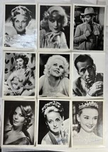 9 Autographed Photo Reprint Hepburn Harlow Davis Bogart Gable Lombard - £9.83 GBP
