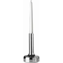 MIRANDA WATKINS Candelabra Gleam Spin Candlestick Modern Tall Silver Height 8&quot; - $60.74