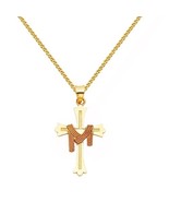 Precious Stars 14k Two-tone Gold Draped Robe Cross Pendant Necklace - $7,113.40 MXN+
