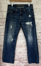 American Eagle Mens Original Boot Jeans Distressed Denim Holes Faded  31... - $39.00