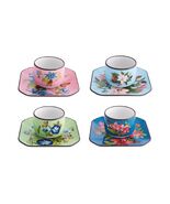 VISTA ALEGRE - Fête Vos Jeux - Set 4 Coffee Cups with Saucers, Christian Lacroix - $375.75