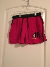 Disney Mickey Mouse Girls Red and Black Sweat Shorts Drawstring Unknown ... - $32.67