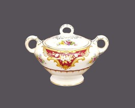 Empire Porcelain Co York Maroon covered sugar bowl made in England. - £38.38 GBP